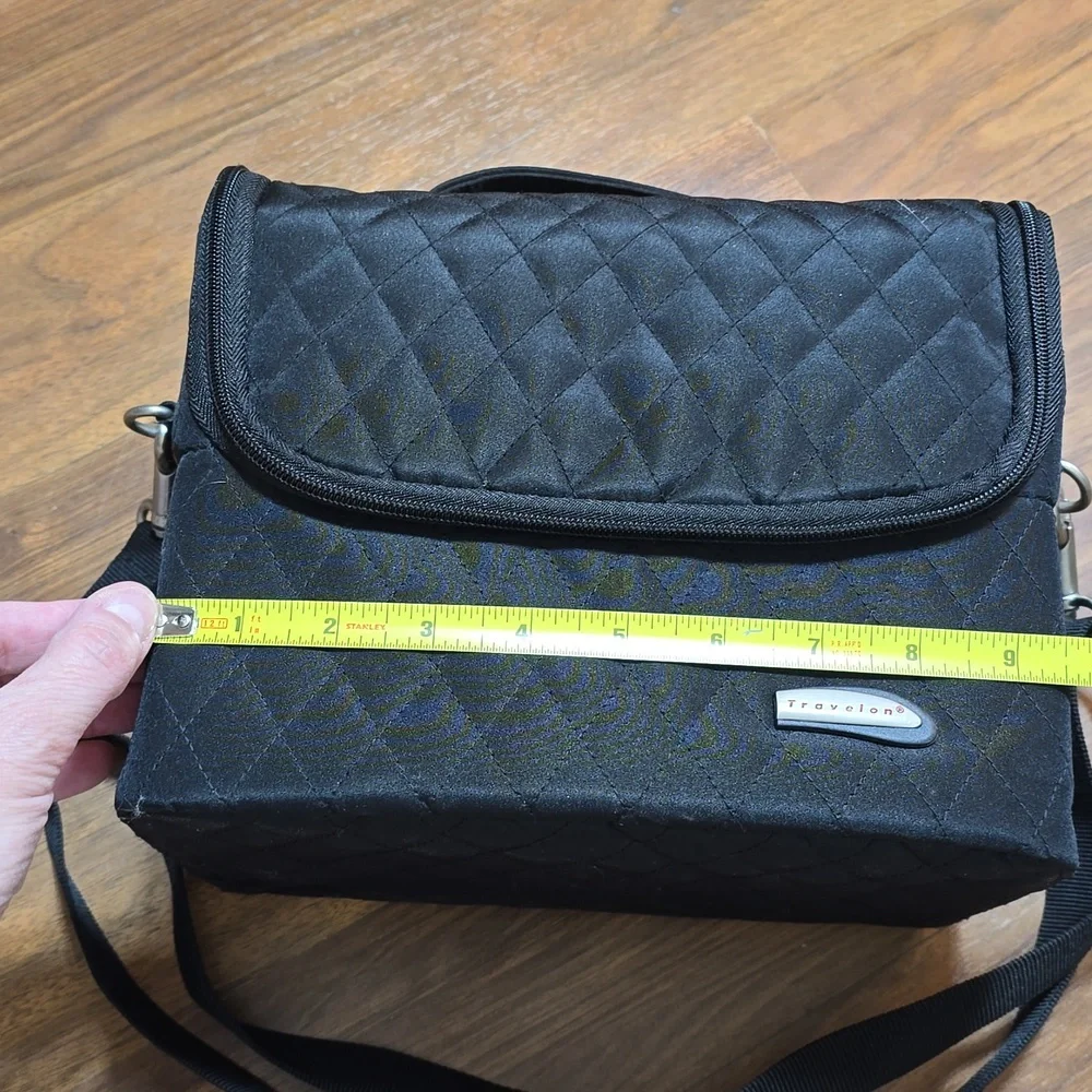 Travelon Quilted Black Jewelry Bag
